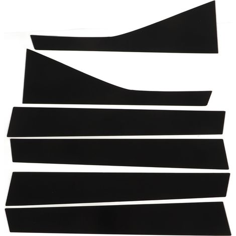 6 pièces habillage montant de portière brillant noir ABS pour JAZZ 2004-2007 remplacement cache pilier de vitre (1/5)