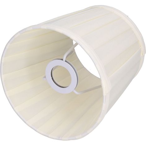 Lot de 3 abat-jours en textile beige clair (15x14x11cm) pour bougeoir, lampe sur pied, plafonnier en cristal, style contemporain, culot E14, idéal pour éclairage chaleureux, pack triple. (1/5)