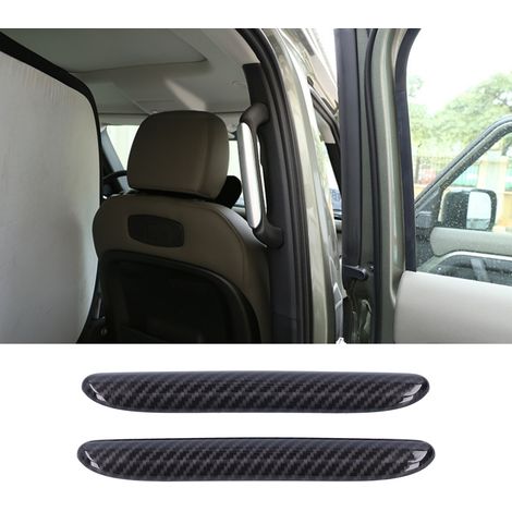 Modification pour Land Rover Defender 2020-2021 : baguette décorative de poignée de porte arrière passager avec texture fibre de carbone. (1/5)