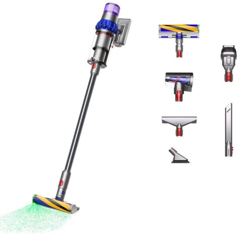 Dyson V15 Detect Fluffy Aspiradora Escoba Azul Níquel