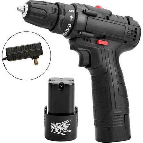 18V Akku-Schlagbohrmaschine mit bürstenlosem Motor und integriertem LED-Licht – 1 Akku + 1 Ladegerät (US-Modell)