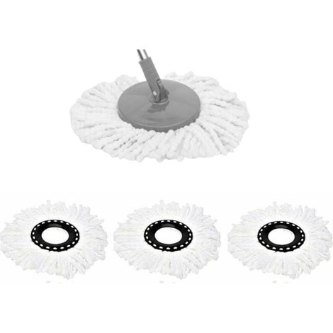 Lot de 3 Têtes de Vadrouille Microfibre Rechargeables 360 Degrés Qualité Supérieure (1/4)