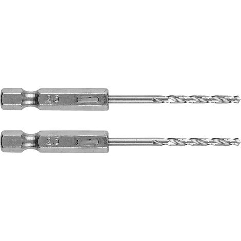 Sechskant-Metallbohrer 2,5 mm, 2 Stück. (1/5)