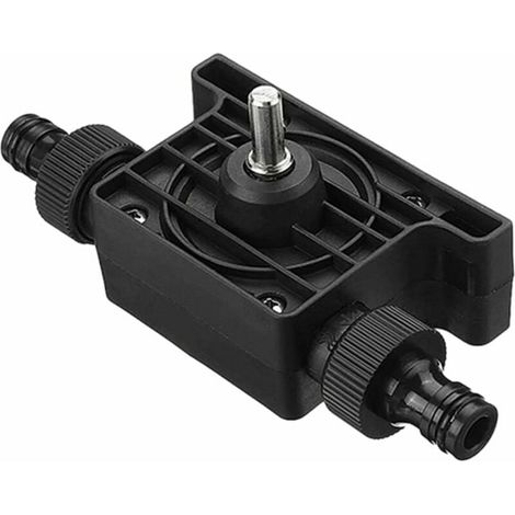 Bomba portátil para taladro eléctrico - Bomba de alto caudal - La bomba viene de serie con dos conectores para mandriles de taladro