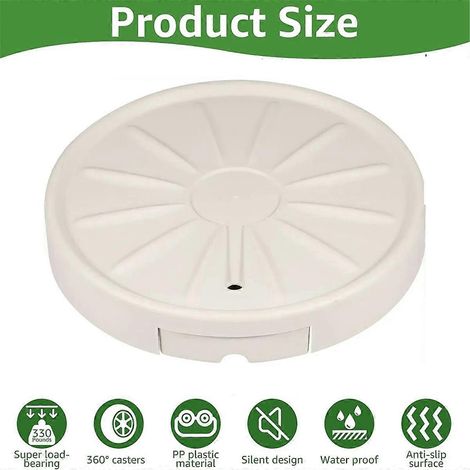 Support à plantes mobile, plateau à roulettes rond pour plantes, support à plantes B--