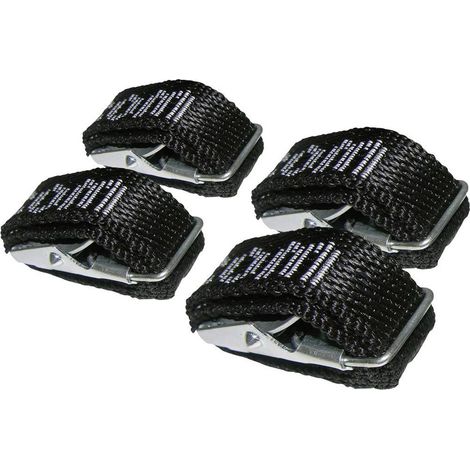 Eufab – Sangle textile 12011 – Lot de 4 – Nylon 360x15mm pour attacher vélos sur porte-vélos – Non adaptée à l'arrimage
