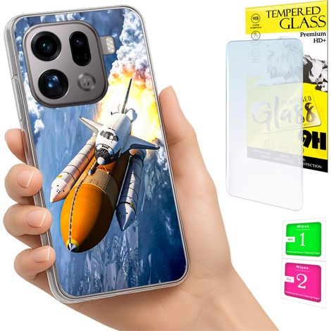 Coque pour Oppo Find X9 Pro avec protection photo, coque arrière et verre trempé 9H (1/5)