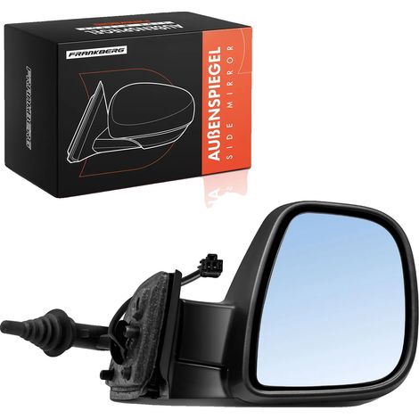Miroir extérieur droit, couleur noire, réglage manuel, design convexe, compatible avec Citroën Berlingo B9, compatible avec Peugeot Partner Tepee (1/5)