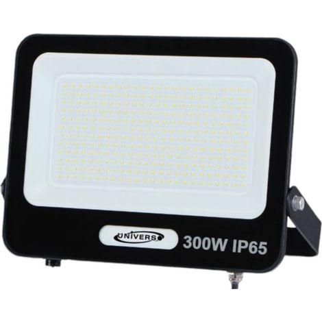 TRADE SHOP - Faro Proiettore Smd Led Floodlight 300 W Slim Ip65 Luce 3000k 4000k 6500k Ek05-300w - Nero-Bianco Naturale      - (1/4)