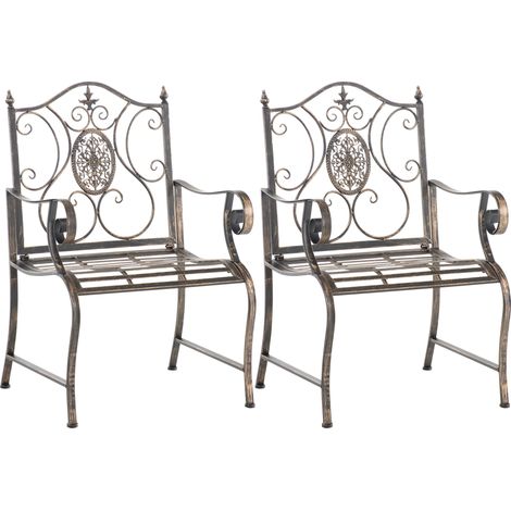 Set de 2 sillas de jardín Punjab Bronce