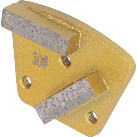 3-teilige trapezförmige Schleifscheibe, 2 lange Zähne, Körnung 30, hohe Härte, Diamant für Betonböden (1/5)