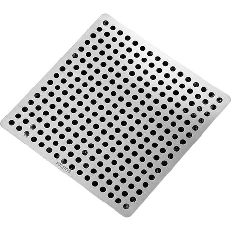 Griglia di scarico per doccia, raccogli capelli quadrato da 11,4 cm (4,5 pollici), coperchio in acciaio inox, filtro per pavimento del bagno. (1/5)