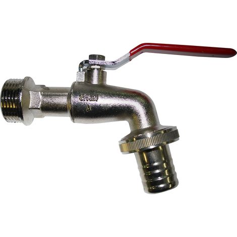 Boutt 2180620 R200BJ - Rubinetto da giardino, in ottone, 1/4 giro, 20 x 27, raccordo 26 x 34, per tubi 19