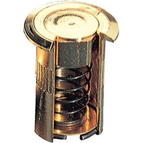5 x SC POZZETTO A MOLLA OTTONE LUCIDO D 12X30 MM