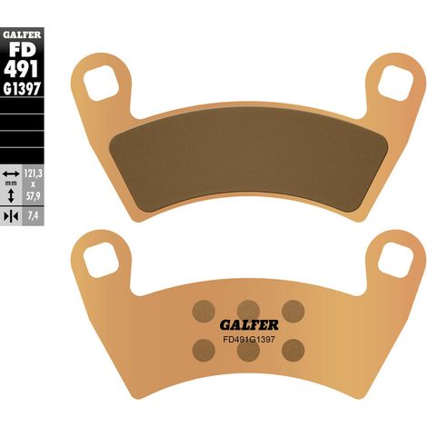 PASTILLAS DE FRENO GALFER KH656 DE METAL SINTERIZADO (DORADO) PARA ATV DELANTERAS