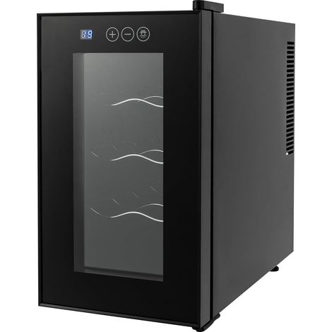Gojoy – Refroidisseur à vin 8 bouteilles – Réglage de température 8-18 °C – Mini compresseur 55W – Autonome avec fenêtre transparente (1/5)