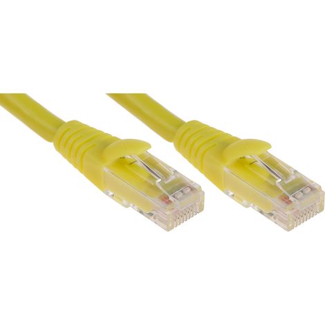 Câble cat 6 Avec connecteur / , U/UTP, gaine LSZH Jaune, 3m ( Prix pour 1 )