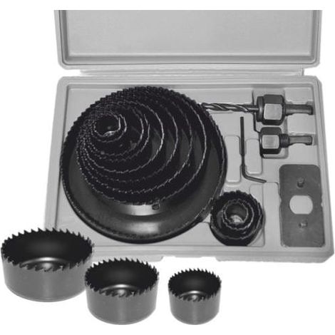 Awtools otwornice do drewna / 19-22-28-32-38-44-51-64-76-89-102-127mm / komplet 16 elementów (1/2)