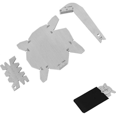 3-teiliges Set Bohrwinkelmesser, Bohrer-Schärfwerkzeuge aus Edelstahl, Prüfwinkelmesser, Messlehre, Edelstahlwinkel (1/4)