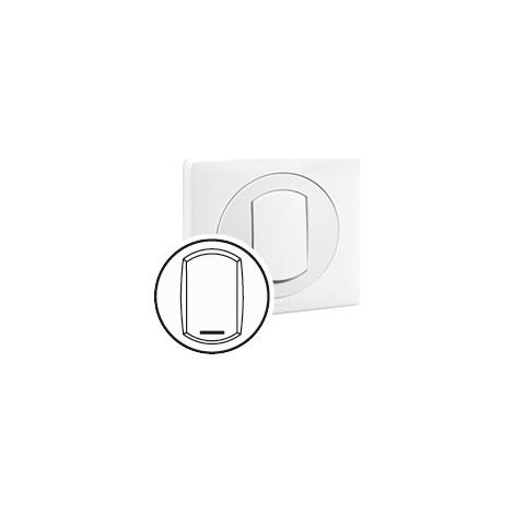 Enjoliveur avec porte étiquette Céliane IP44 pour référence 067001 ou 067031 Blanc LEGRAND 067805 (1/2)