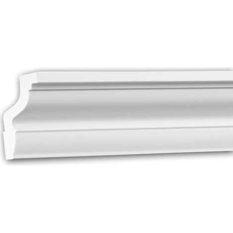 Profhome Decor – Moulure plafond décorative en polyuréthane 200 cm – Style néo-classicisme blanc – Largeur 3 cm, Hauteur 4.5 cm, Indéformable