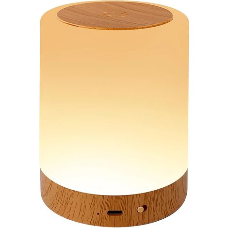 Lampe de chevet LED Lampe d ambiance avec commande tactile 7 couleurs et 3 modes lumineux Lampe de table jardin terrasse extérieur (1/5)
