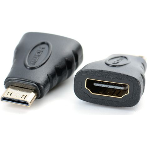 Mini-HDMI-auf-kleiner-HDMI-Adapter (Stecker/Buchse) (Standardausführung, vergoldet) (1/5)