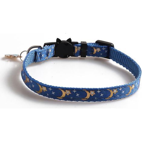 1 Pices(bleu) Ensemble Collier ,rglables Bandana Pour Les Promenades En Plein Air Pour Chats Et Chiots (1/4)