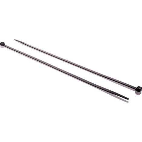 Serre-câble RS PRO Noir en Nylon 66, 300mm x 4,8 mm ( Prix pour Sachet de 100 )