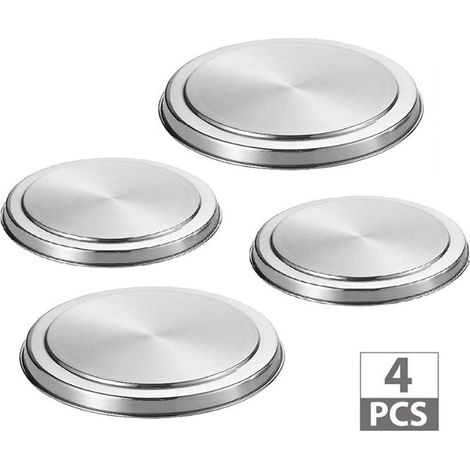 4PCS Cooker Covers, Protective Covers for Hobs, Pan Covers, Stainless Steel Electric Hob Covers, Kitchen Utensils (1/5)