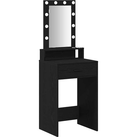 Maison Exclusive - Mesa Tocador Negro 50 x 41 x 140 cm Madera de