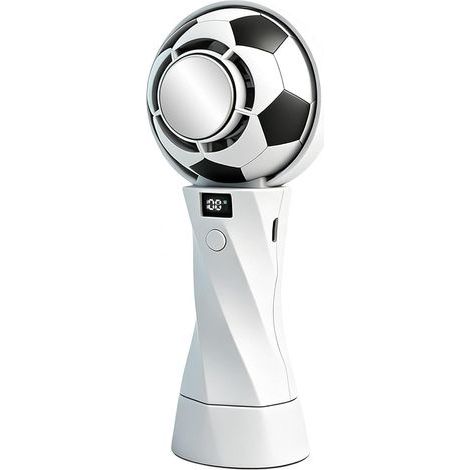 Mini-Ventilator im Fußball-Design mit Metall-Kühlplatte, 6 Geschwindigkeitsstufen, 5000-mAh-Akku, USB-aufladbar, ideal für Stadien, Büros und Fußballspiele (1/5)