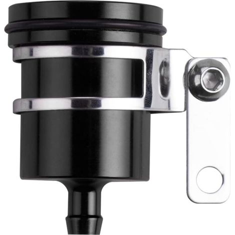 Motorcycle Brake Fluid Can with Bracket, TOTMOX Aluminum Alloy Brake Cylinder Fluid Reservoir, Black Front and Rear Clutch Reservoir Fluid Cup