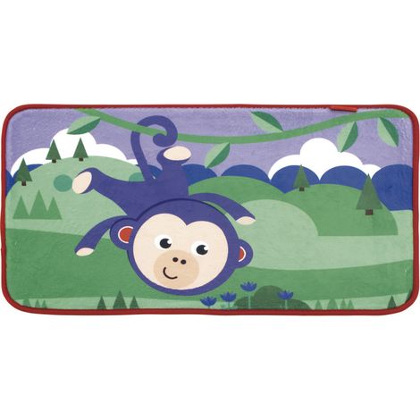 Tapis super doux pour la chambre Le Singe Violet accroché à une branche 45x75cm (1/2)