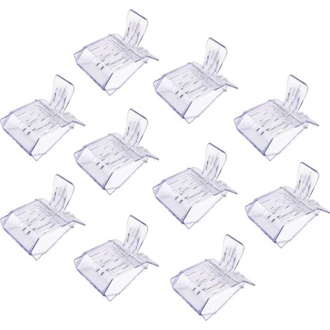 Clip per regine (10 pezzi) Clip per gabbie in plastica trasparente, clip per la cattura delle regine, clip per la cattura delle regine utilizzabili con una sola mano, strumenti per apicoltura per apic