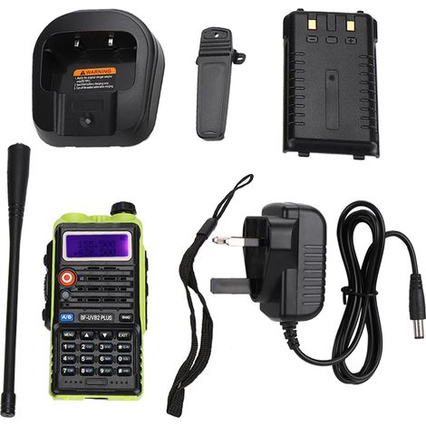 Talkie-walkie VHF bidirectionnel sans fil BF-UVB2PLUS avec batterie lithium-ion, chargeur 100-240V AU, radio portable (1/5)