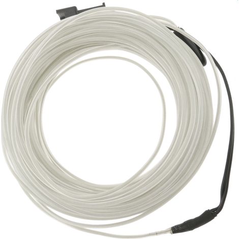BeMatik - 1.3mm câble électroluminescent blanc 5m câble spiralé avec batterie (1/5)