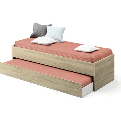 Cama nido Tibet acabado roble cambrian, 54 cm(alto)202 cm(largo)97 cm(ancho)