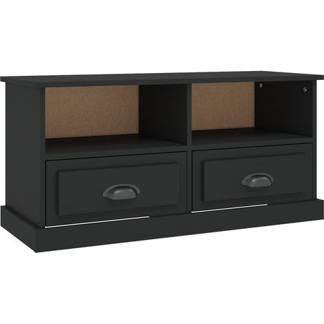 Mobile TV multimediale scaffale per televisione televisore buffet sala da pranzo soggiorno camera da letto 93 x 35,5 x 45 cm multistrato nero 020026365