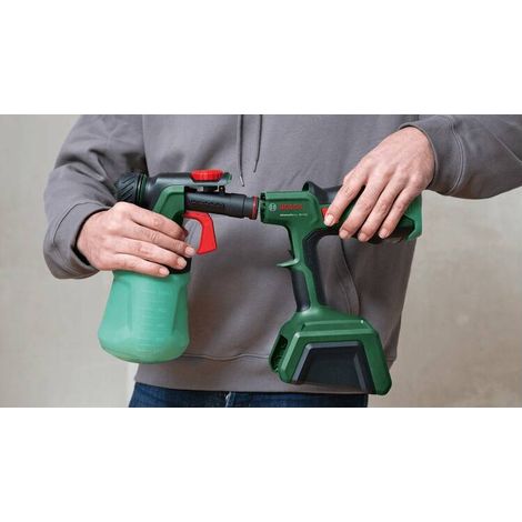 Bosch – Pistolet à peinture 18V – 500W – Technologie sans fil – Pression 2.5 bars – Pour peinture sur bois dur et métal - 18V-500