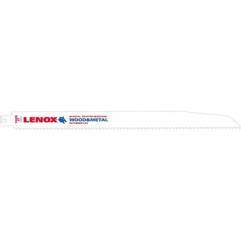 Lame scie sabre a. 5 pièces.300x20x1,3mm 6 Z Lenox (1/4)