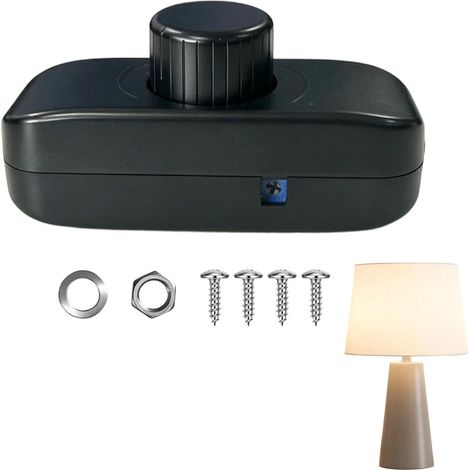 Regulador de intensidad LED negro, regulador de luz LED, potencia ajustable de 3 a 100 W, CA 220-240 V/50 Hz, interruptor regulador, protección avanzada contra sobrecarga, diseño compacto y moderno, i (1/5)