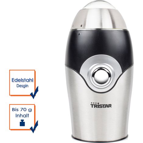 Tristar KM-2270 Kaffeemühle Edelstahl 150 Watt (1/5)
