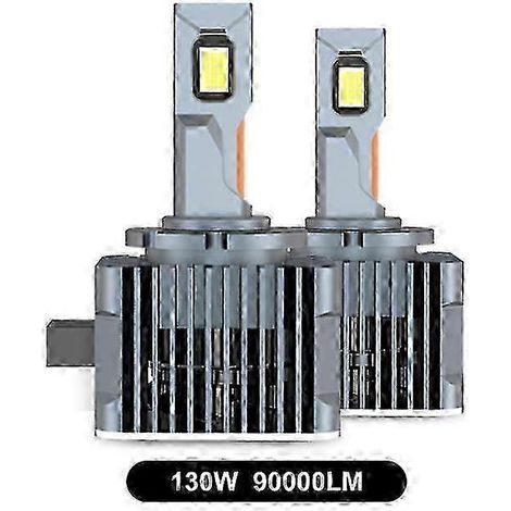 LED-Ampullen D1S, D3S, Canbus, CSP, D4S, D5S, D2S, D8S, 130 W, 90 000 lm, Turbo-LED für Fahrzeuge, Serie D, Plug & Play, 12 V, 24 V (D8S R35)