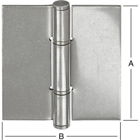 La cerniera della porta 90x85mm non trafitta. acciaio inossidabile (1/2)