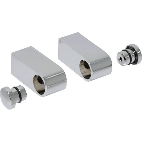 Supports et embouts - Décor : Chromé - Matériau : Zamac / Plastique - Pour tube de diamètre : 16 mm - ITAR (1/3)