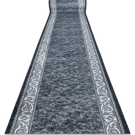 Alfombra de pasillo con refuerzo de goma LOTUS ROMANTIC 60980 Clásico, ornamento gris lavable 60 cm grey 60x900 cm (1/5)