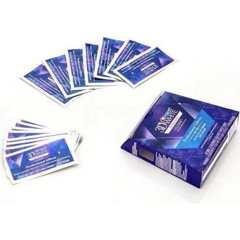 Bandes blanchissantes 3D White pour dents, effet professionnel, White Luxe, 10 paires