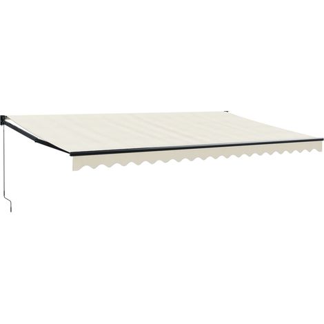 Maison Exclusive - Tenda da Sole Retrattile Crema 5x3 m in Tessuto e Alluminio