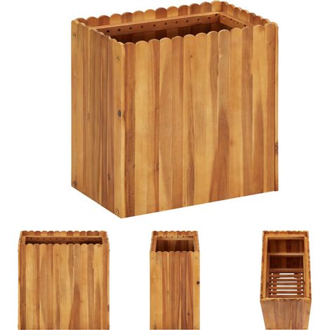 The Living Store -  Garten-Hochbeet 50 x 30 x 50 cm Massivholz Akazie (1/5)